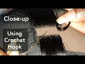 CLOSE-UP How-to Make A Lace Frontal Using A Tiny Crochet Hook Latch Hook Method