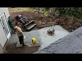 Devonshire Landscapes-Ethan and Will prepare for flagstone and pavers
