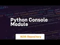 python console module