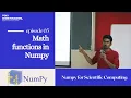 Math functions in Numpy Part 5 - Numpy for Scientific Computing Practical Machine Learning