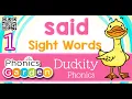SAID Sight Word Duckity Phonics Phonics Garden