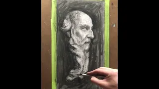 5 minute Cast Drawing Charcoal Demo