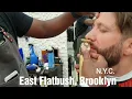 12 STRAIGHT RAZOR BEARD TRIM in East Flatbush Brooklyn NYC at Nostrand Elite Barbershop