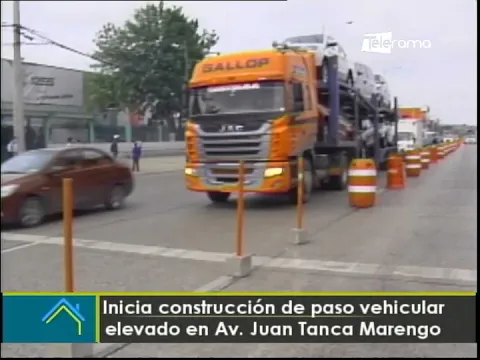 Inicia construcción de paso vehicular elevado en Av. Juan Tanca Marengo