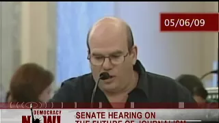 David Simon testifying about the future of Newspapers