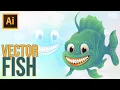 Adobe Illustrator Tutorial How to Draw Fish Vector Part 2