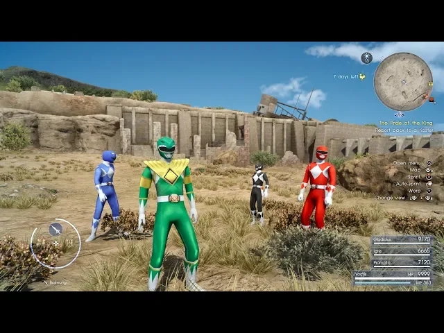 FFXV Windows Edition Mods Showcase: Power Rangers Mod