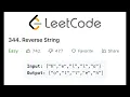 DSA Strings Reverse String Problem Leetcode problem number 344 with Python