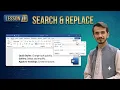 Learn MS Word Lesson 10 - Find and Replace