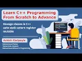 Storage classes in C auto static extern register mutable storage class By Ashish Gadpayle