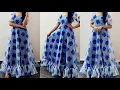 Trendy Organza frill frock cutting and stitching Organza frill Long Frock Designer Organza Dress