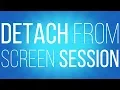 How to detach from gnu linux screen