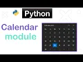 Calendar module in python