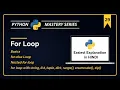 Python For Loop Basics For-Else Nested Strings Lists Dicts Range enumerate zip in Hindi
