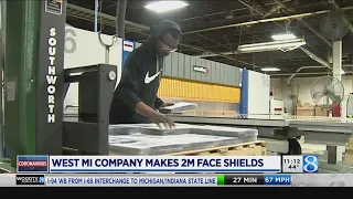 Kalamazoo company cranks out face shields for hospitals