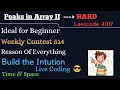 Leetcode 4017 Peaks in Array II Weekly Contest 514 Detailed Explanation Dry Run