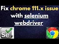 How to fix Chrome 111 x version issue with Selenium QA Automation Talk