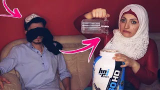 مقلب بزوجي   كبيت الماء فوق البروتين  كان بدو يضربني   دندنها