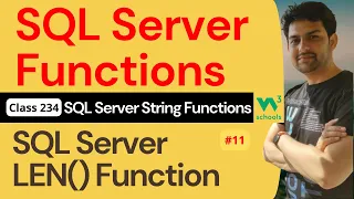 SQL Server Functions SQL Server String Functions - SQL Server LEN Function 234 W3Schools
