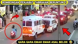 GARA GARA RAS TERKUAT DI BUMI 🤣 Rombongan Penjabat Tabr4kan Beruntun - Nasib Pengendara Arogan