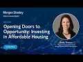 Opening Doors to Opportunity Investing in Affordable Housing