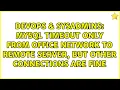 MySQL timeout only from office network to remote server but other connections are fine