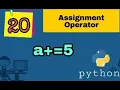 Assignment Operator in Python-In Hindi- PYTHON Python tutorial for beginners