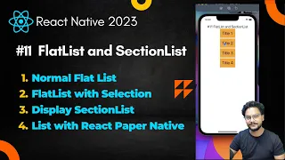 Working with FlatList and Section list in React Native