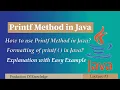 - How to use Printf method in Java URDU HINDI