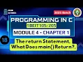 Module 4 C1 Functions The return Statement What Does main Return Programming in C