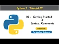 02 Syntax Comments in Python For Beginners With Notes
