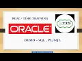 Lec-1 ORACLE SQL and PLSQL Real Time Course Introduction SQL Real time Practical training
