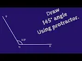How to draw 145 degree angle using protractor make 145 degree angle using protractor shsirclasses