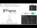 Toggle Switch using figma variables and conditions To use Boolean color and string variables