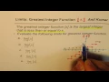 Limits for Greatest Integer Function with Graph
