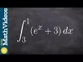 Evaluate the definite integral with e