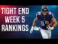 Top 12 Tight End Rankings Week 5 Fantasy Football
