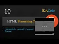 10 HTML Formatting Tags Superscript Subscript Progress Web Designing Development B2ACode
