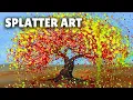 Easy Acrylic Splatter Painting Tutorial Creative Tree Art for Beginners