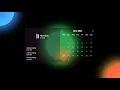 Build glass morphism calendar card ui html css