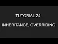 Java Programming Tutorial 24 - Inheritance Method Overriding Abstract Classes in English