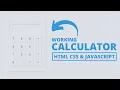 Working Calculator using HTML CSS Javascript Neumorphism UI Design
