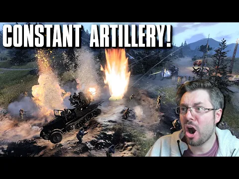 Can I survive this Constant Artillery Barrage? - 4v4 - Company of Heroes 3
