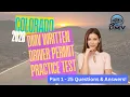2026 Colorado DMV Written Driving Permit Test Study Guide - Part 1