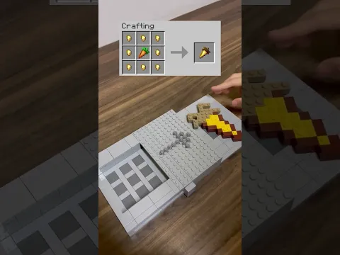 Crafting Minecraft Food items BUT Lego!