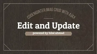 Edit and update image with delete previous image CodeIgniter Image Crud with Ajax