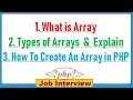 11 What is Array Types of Arrays Explain with How To Create An Array in PHP