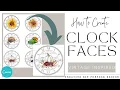 DIY VINTAGE Page of CLOCKFACES for FALL Create a Printable