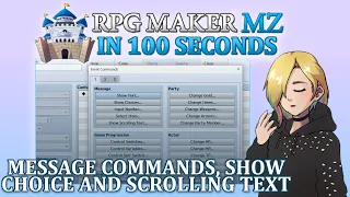 Message Commands Show Choice and Scrolling Text RPG Maker MZ In 100 Seconds