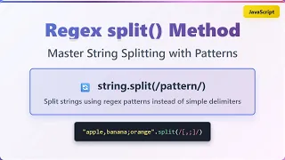 JavaScript Regex Mastering split Method with Regular Expressions